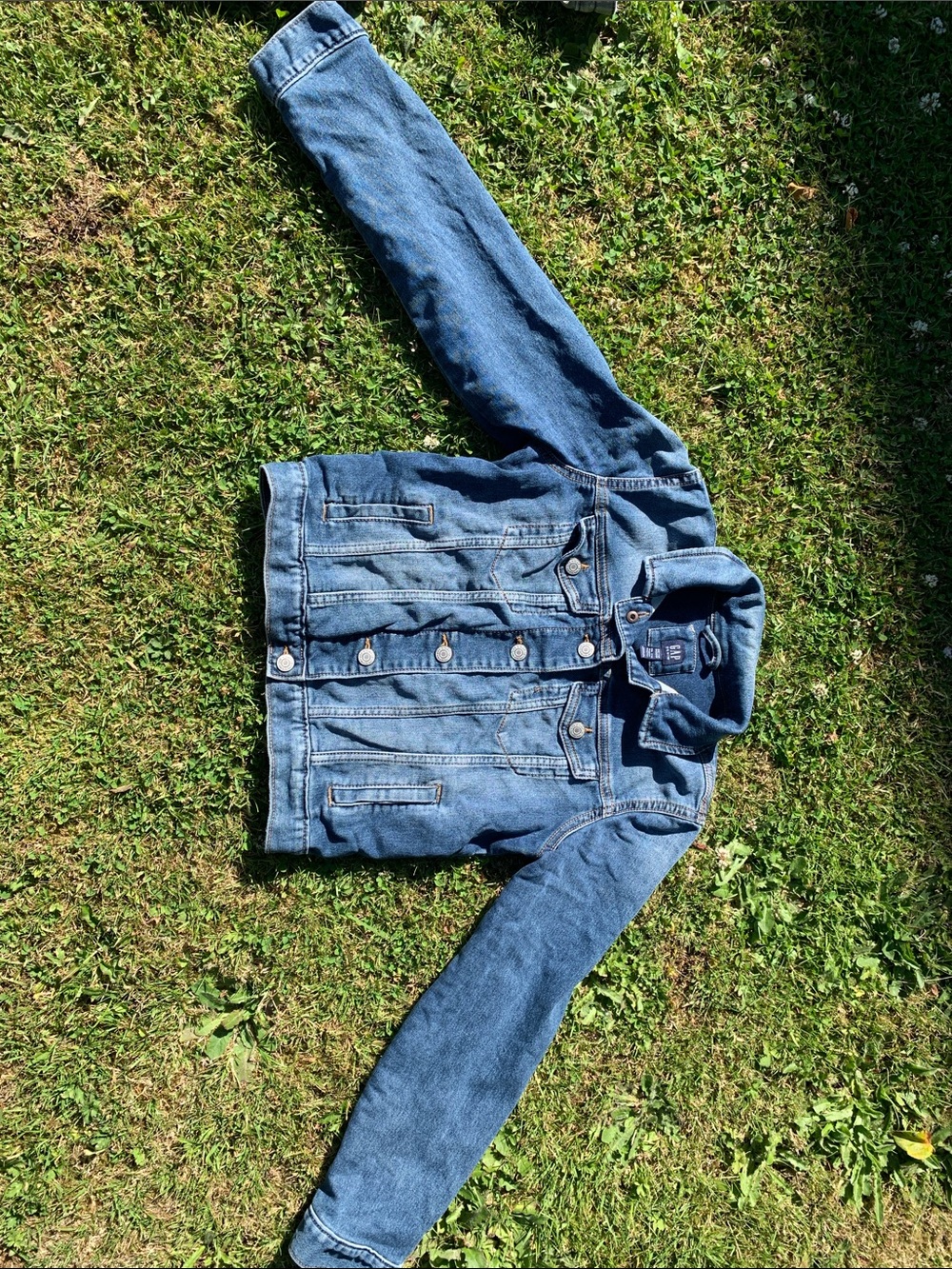 GAP Kids Medium Blue Denim Jacket with Button Front